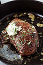 Skillet garlic butter steak