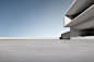 3d-render-concrete-architecture-with-car-park-empty-cement-floor