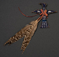 Apsáalooke (Crow) charm made from tanned hide, glass beads, pigments, and sage grouse feathers, ca. 1900. Paul Dyck Plains Indian Buffalo Culture Collection. NA.502.345