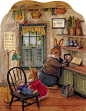 Susan Wheeler -- Sweet Home兔子一家温馨手绘。再见兔年。