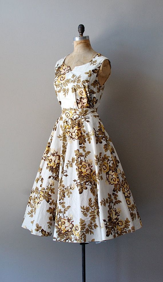 1950's 2 Piece Flora...