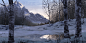 Frozen River, Julien Gauthier : Concept for a friend's project +  Lighting studies
