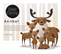 超可爱小动物家族卡通插画矢量图设计素材  - PS饭团网
