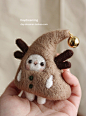 【圣诞铃铛】白日梦特供超可爱羊毛毡铃铛圣诞小怪物系列包挂-淘宝网