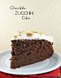 Chocolate Zucchini Cake with Sour Cream Frosting