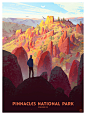 Pinnacles National Park, Mike McCain : I was honored to contribute to the Fifty-Nine Parks poster series with this painting of Pinnacles National Park! It's available on their shop now here: https://59parks.net/