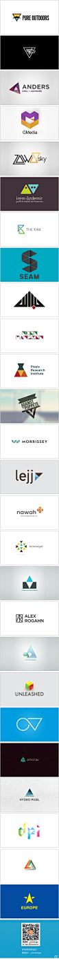 【早安Logo！三角形元素的Logo设计】毫无疑问，三角形、方形、圆形是最被设计师青睐的logo制作元素，鉴于出镜率非常之高，推荐收藏留用哟！小编@啧潴要穷游四方哈哈 整理收集，更多创意Logo请戳→http://t.cn/zTzjpDx