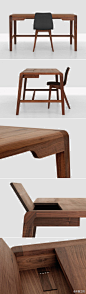 [为德国实木家具品牌Zeitraum设计的“SECRET”书桌。]