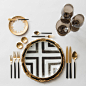 Entertaining inspiration: tablescapes by Casa de Parrin : My new dining table arrived yesterday and all I can think about is throwing 
a dinner party. It's been a while since I have come up with a pretty 
tablescape. I'm currently toying with black, gold 