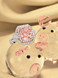 3.19克拉天然彩橙粉红色VVS2净度极优打磨钻石
配粉红色钻石及钻石戒指
