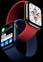 Apple Watch Series 6 : Apple Watch Series 6 拥有全新的血氧传感器和血氧 app、心率监测功能，以及优化的显示屏。戴上它，就戴上了健康的未来。