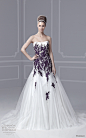 blue by enzoani wedding dresses 2013 farley strapless gown color accent