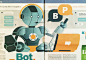 Robot illustration daniele simonelli newspaper