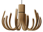 Lampadario a LED in rovere JUNE - Nikari