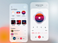 Music App UI(Light Version) ui design app mockup ios app app design music ui app ui 2020 2019 trend typography colorful minimal