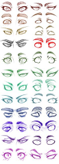 Eyes by panicismyrain ✤ || CHARACTER DESIGN REFERENCES | キャラクターデザイン •