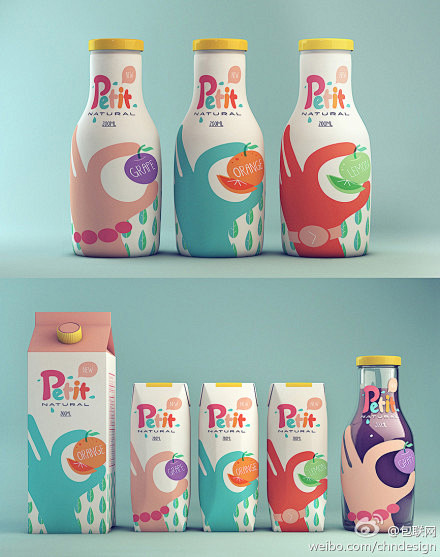 有趣的收藏版果汁包装，注入了设计师感情，...