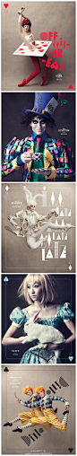 芭蕾舞版的爱丽丝梦游仙境宣传海报。