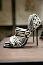 Manolo Blahnik embroidered sandals