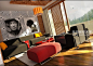 阁楼型的家庭客厅更能充分享受阳光，独具小清新风格