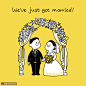 婚礼爱情结婚喜悦相约情侣人物插画图片下载-优图网