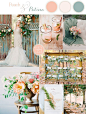 Peach and Patina -Romantic End of Summer Garden Wedding Inspiration | See More! http://heyweddinglady.com/peach-and-patina-end-of-summer-garden-wedding/
