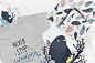 动物手绘文艺燕子彩色卡通小鸟装饰图案PNG免抠+AI设计素材 (7)