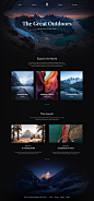 The Great Outdoors : An old landing page concept for a project I was involved in. Hero image by Max Rive.