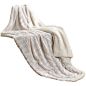 Faux Sherpa Throw , 50"x60" contemporary- throws