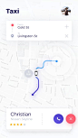 Taxi App UI by Giga Tamarashvili