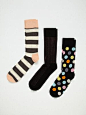 Happy Socks Combed Cotton and Modal Socks (3 Pack)