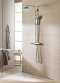 Rainshower® System 210 Shower system with thermostat | Architonic : RAINSHOWER® SYSTEM 210 SHOWER SYSTEM WITH THERMOSTAT - Designer Shower controls from GROHE ✓ all information ✓ high-resolution images ✓ CADs ✓..