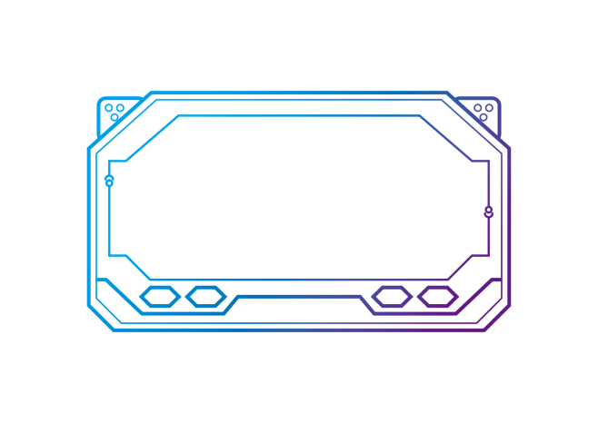 未来科技人工智能不规则边框元素设计PNG...