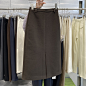 韩国东大门半身裙女冬中长款2021年新款显瘦高腰前开叉A字包臀裙-淘宝网