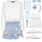 149A fashion look from May 2015 featuring white sweater, topshop shorts and strappy sandals. Browse and shop related looks.