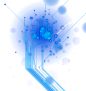 科技未来科幻蓝色光效粒子光圈灯光透明免抠PNG图案 后期设计素材 (29