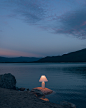 blue hour Colorado fine art photography Lamp Landscape light mountains Photography  self portraiture surrealism