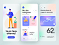 Blurr. Series - Mobile App gradient trending minimal clean typography cards blur mobile app app mobile character illustrator illustration news blog card ux design ui design ux ui