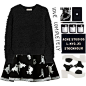 A fashion look from April 2015 featuring black top, cotton skater skirt and bow sandals. Browse and shop related looks.