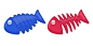 塑料鱼和鱼骨PNG图标#PNG图标# #采集大赛#