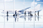 机场旅游商务旅行运输飞机概念