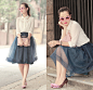 Romwe Pink Sunnies, Jovonnista Cut Out Shirt, Dinh Van Paris Impression Necklace, Dinh Van Paris Menottes Bracelets & Impression Ring, Chicwish Navy Organza Skirt, Valentino Rockstud Clutch, Red Valentino Metallic Bow Pumps