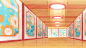 Cat Cafe Hallway BG Design and Paint