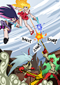 Panty and Stocking vs Scanty and Kneesocks by The-Pink-Pirate