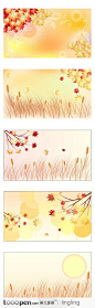 四个秋季风景图