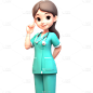 3D护士系列人物贴纸