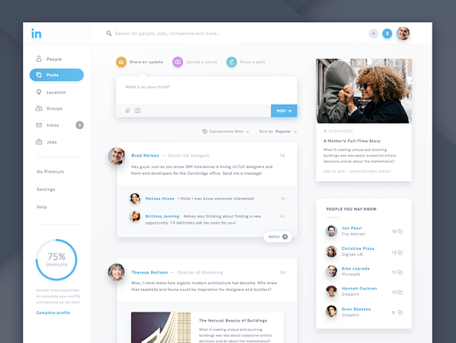 Linkedin Redesign