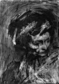 Frank Auerbach paintings, plastic arts, visual arts, fine arts, art: 