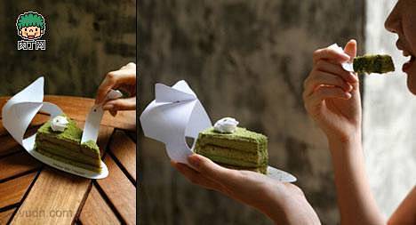 一次性折纸蛋糕托盘的DIY折法 吃蛋糕的...