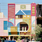 #建筑设计#童话般的房子！
这些民居坐落在一个叫Tiruvannamalai的印度小城，明亮的撞色和几何风格竟来自当地人的智慧，小城的传统建筑与孟菲斯风格的建筑风格不谋而合，历史却可以追溯到上个世纪40年代~ ​​​​